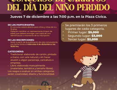 Abierta la convocatoria para el Concurso de Carritos del Día del Niño Perdido, el 7 de diciembre