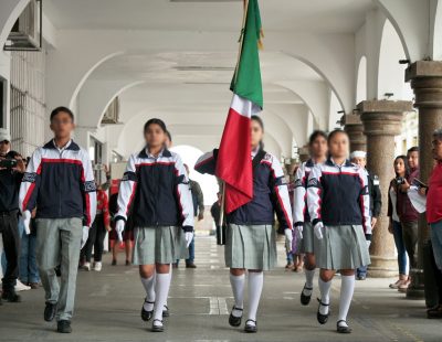 Participa secundaria general Núm. 1 “Emiliano Zapata” en el Lunes Cívico
