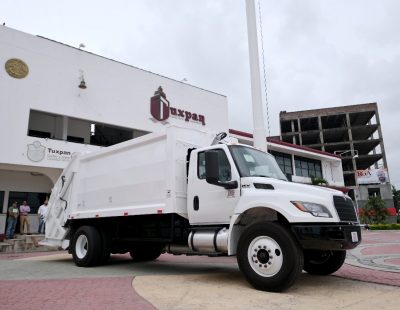 Nuevo camión compactador modelo 2025 se incorpora a la limpia pública de Tuxpan