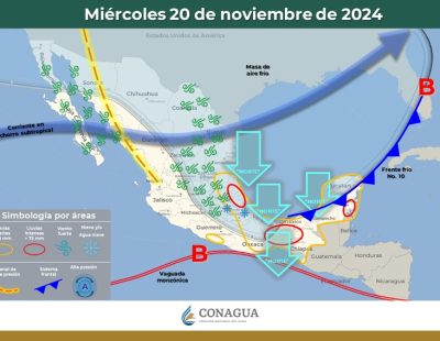 Tuxpan se encuentra en Alerta Gris, en Fase de Acción, por el paso del Frente Frío 10 y sus efectos