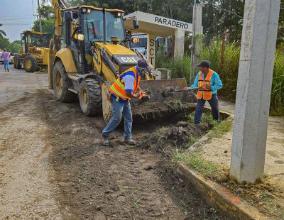 Gobierno de Tuxpan realizó importantes mejoras en la carretera a Tampico, tramo del Cuartel a la UV