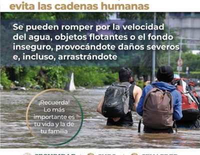 Continuamos en la temporada de lluvias y ciclones tropicales, por lo que debemos mantenernos atentos y seguir las recomendaciones de Protección Civil