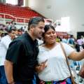 Daniel Cortina y Marisol Martínez acompañan a Rocío Nahle en entrega de apoyos que benefician a 971 tuxpeñas y tuxpeños
