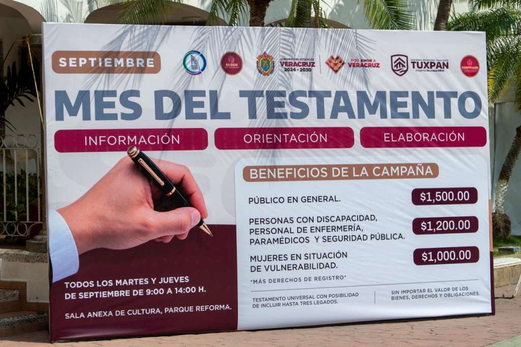 Inicio del Mes del Testamento Tuxpan con autoridades municipales y representantes notariales.