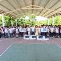 Daniel Cortina entrega pantallas al Telebachillerato Anáhuac